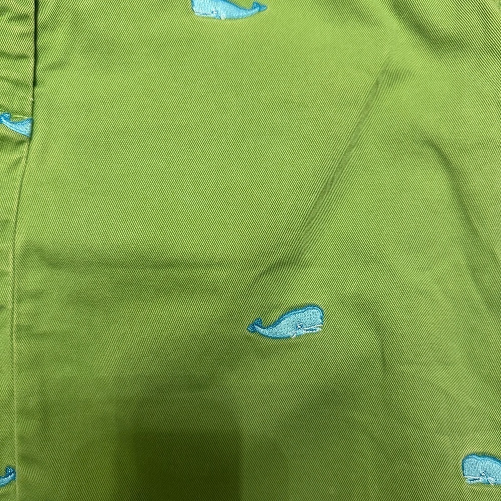 J. Crew 2000’s Mini Skirt Green With Blue Whale Embroidery Back Pockets Size 6 - Picture 3 of 5